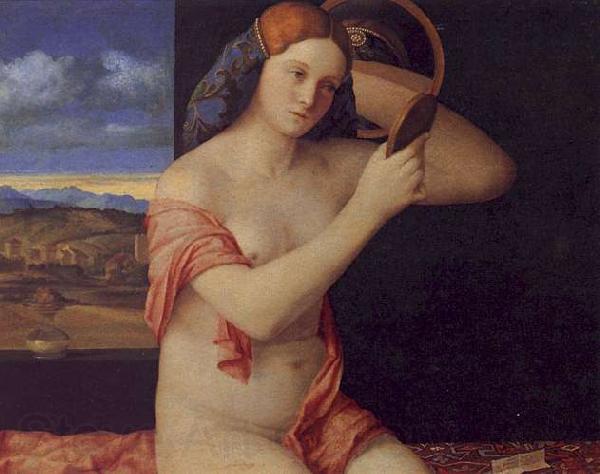 Giovanni Bellini Young Woman at her Toilet Norge oil painting art